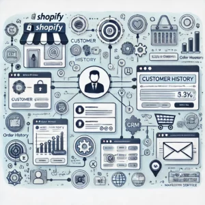 illustrating the key benefits of integrating Shopify with a CRM system